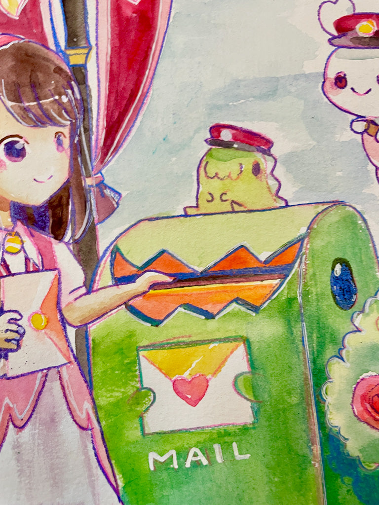 Feed Me Mailbox - Original Watercolor Painting