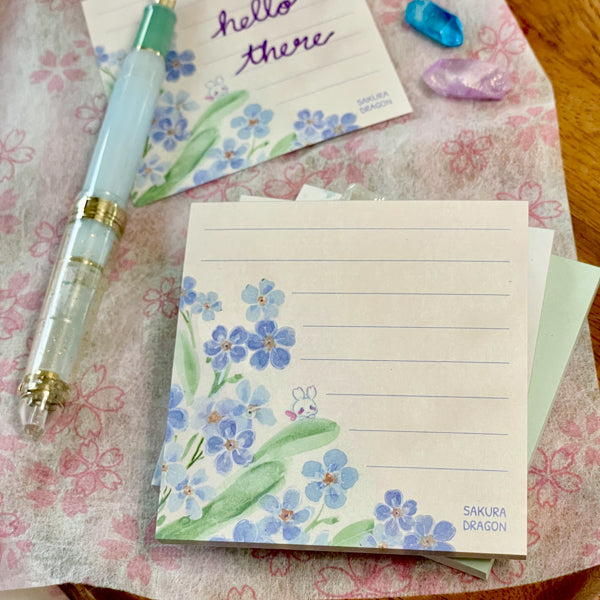 Forget Me Not Memo Pad