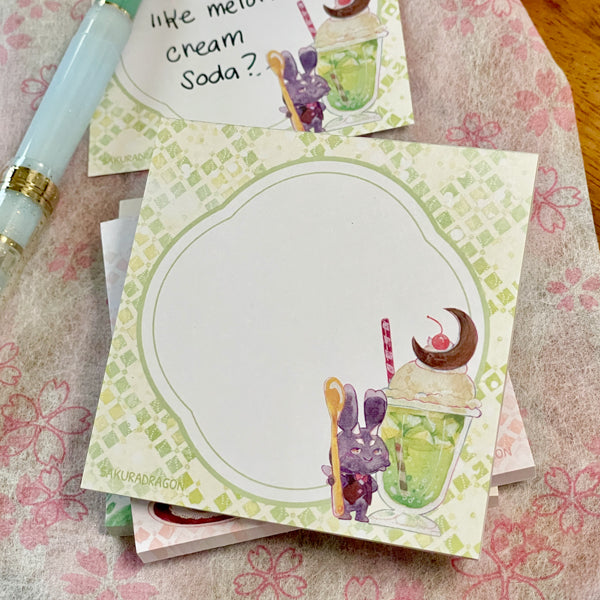 Melon Soda Float Memo Pad
