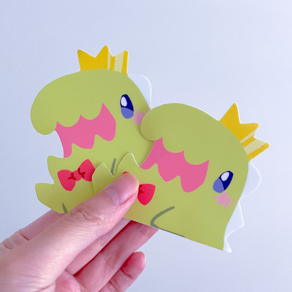 Peek-A-Dino Vinyl Sticker