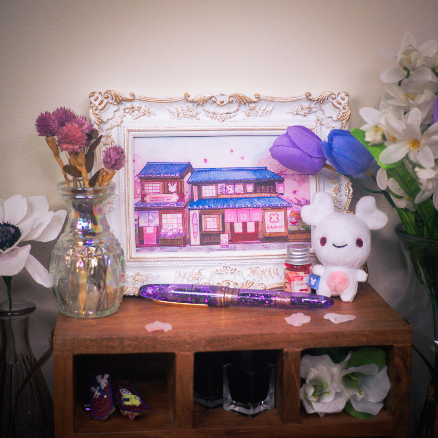 Sakura Street - Shopfronts Postcard