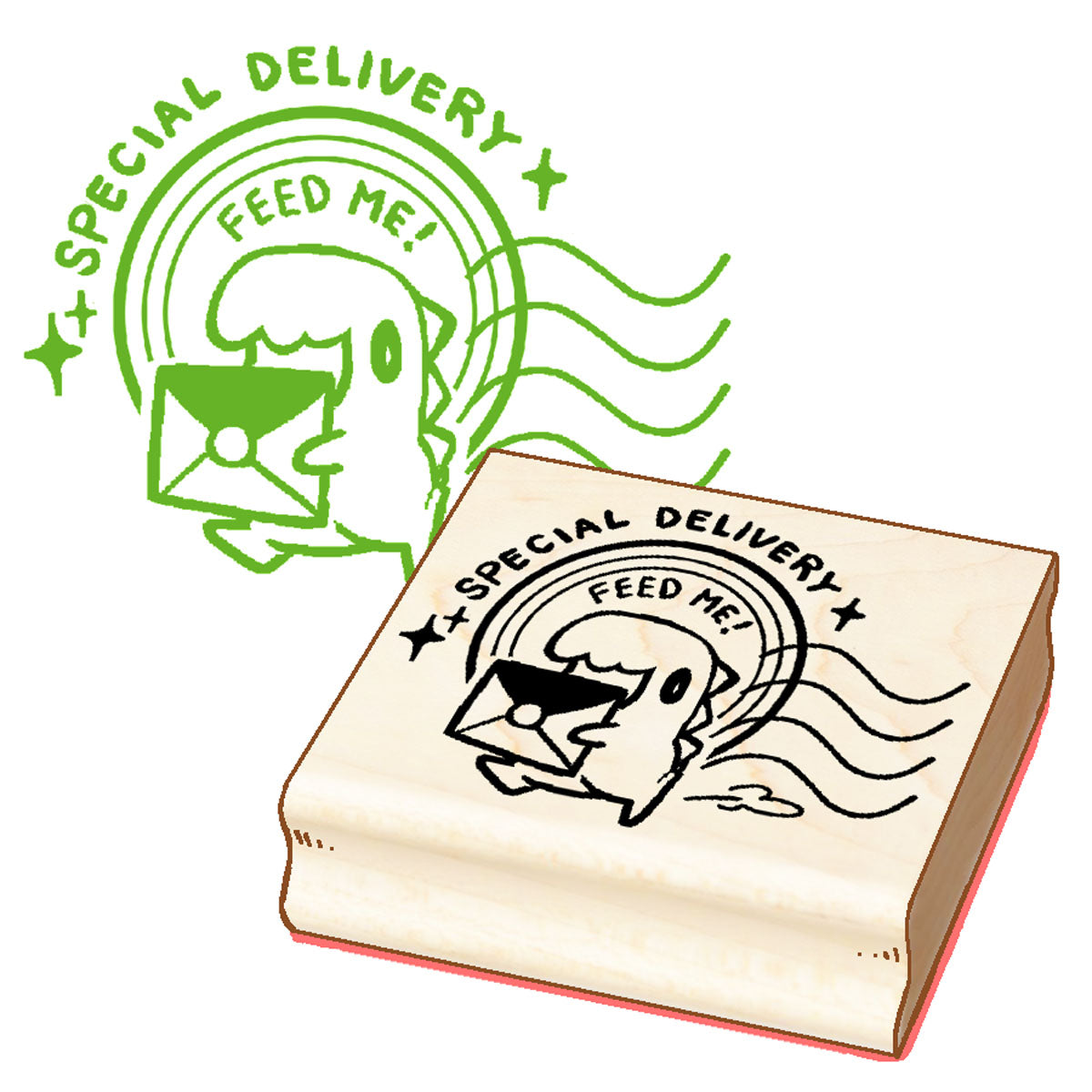 Special Delivery Wooden Stamp