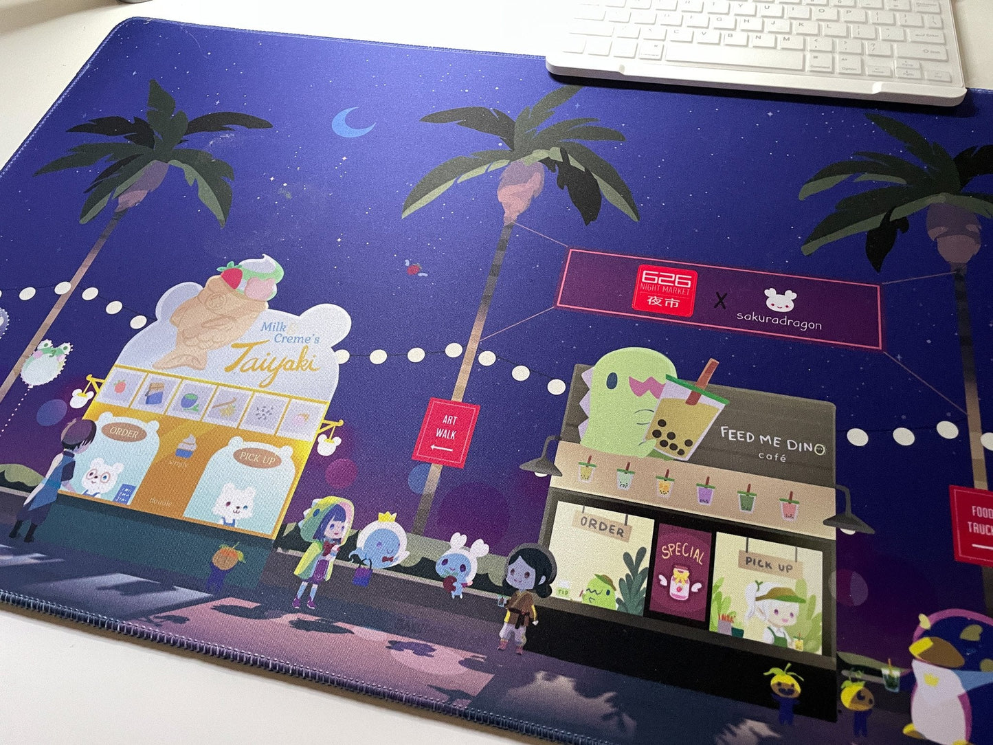 626 Night Market x Sakuradragon Collab Desk Mat - Sakuradragon