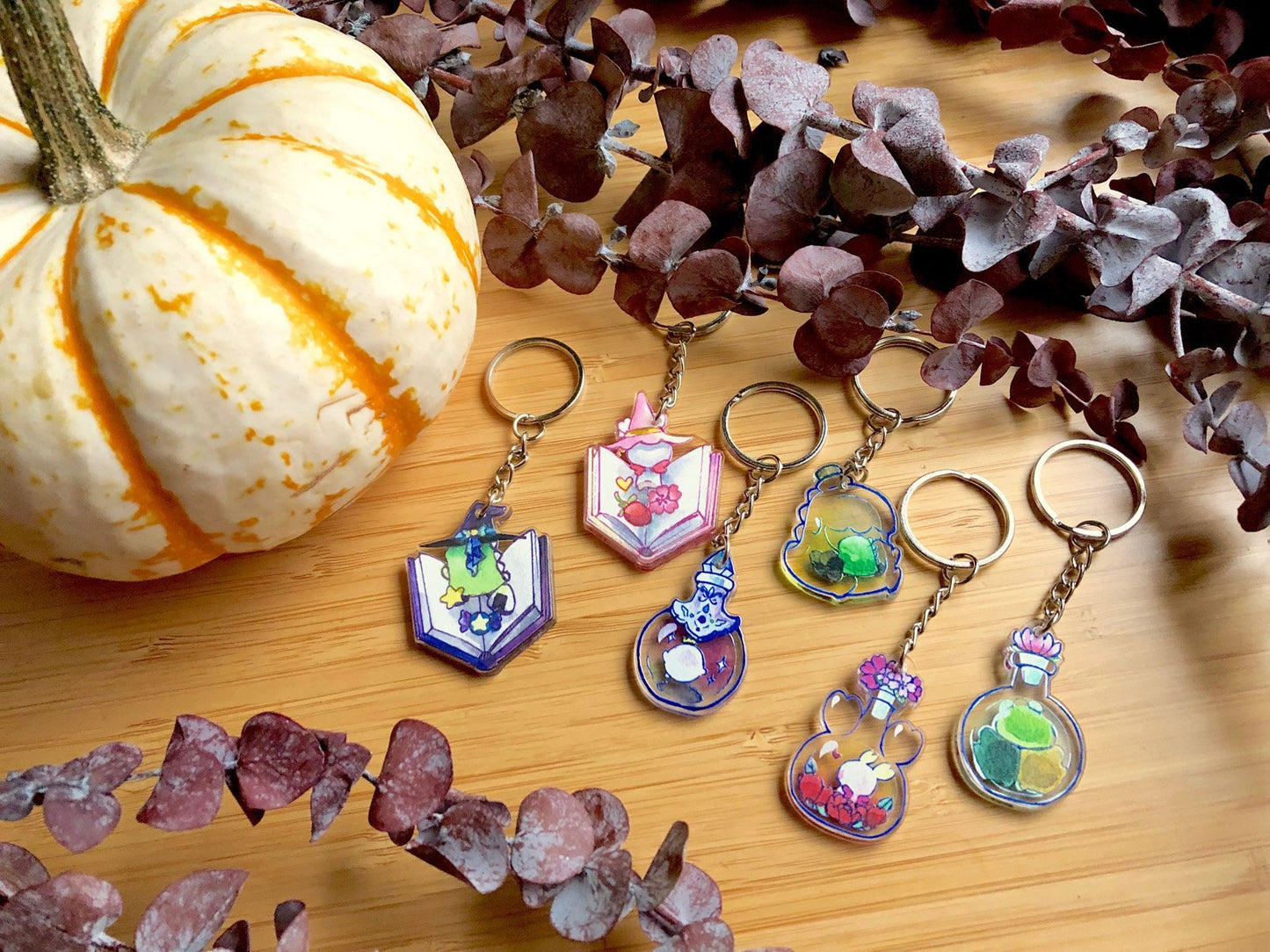 Bottled Frogpeas Keychain - Sakuradragon