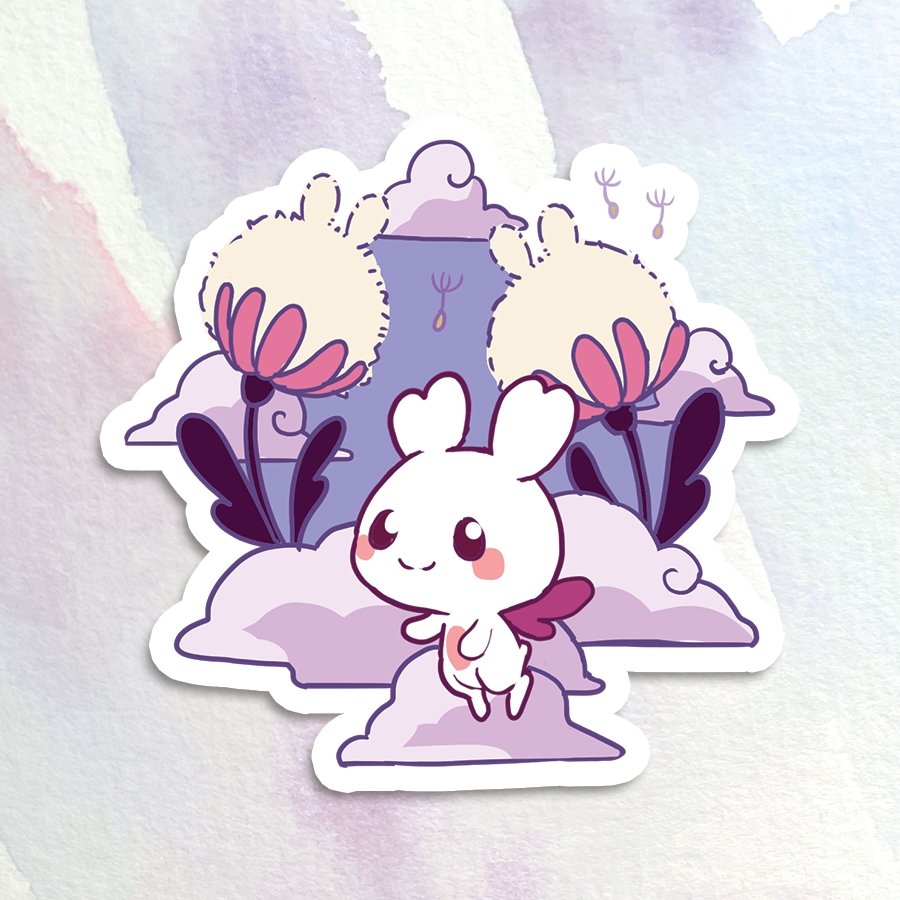 Cloudtop Gardens Vinyl Sticker - Sakuradragon