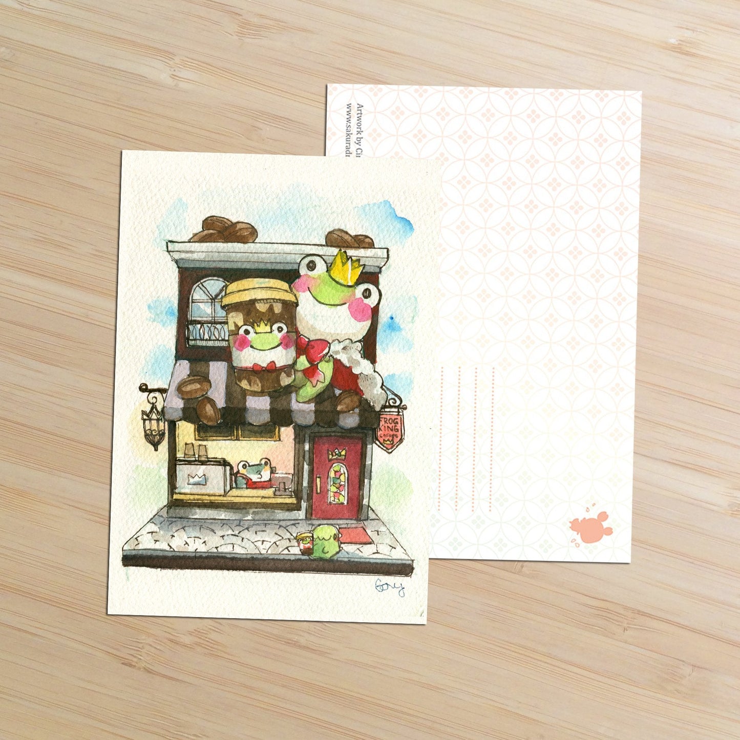 Coffee Shop Postcard - Sakuradragon