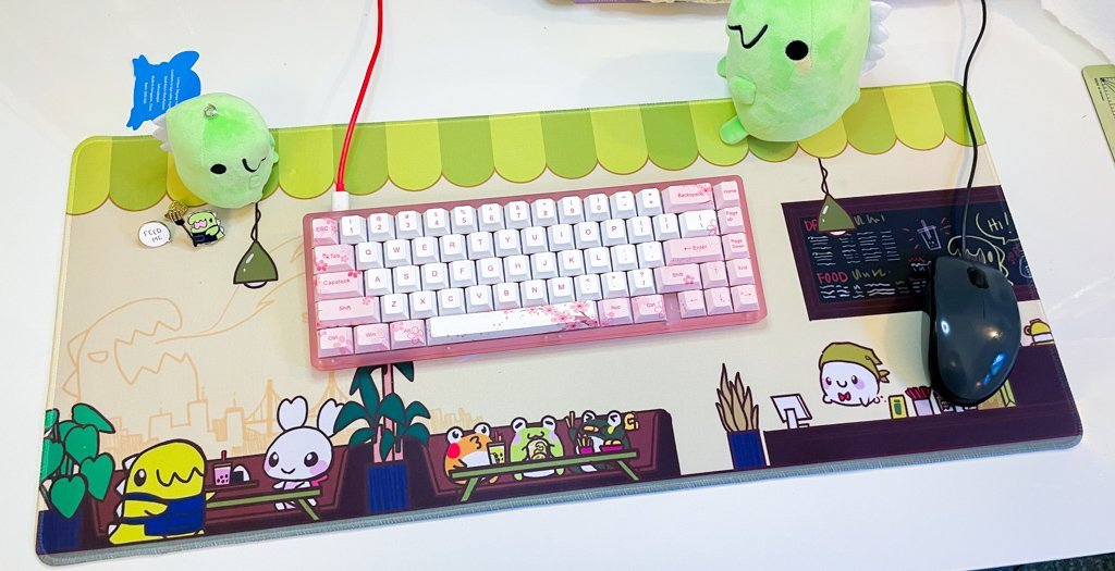 Feed Me Dino Cafe Desk Mat - Sakuradragon