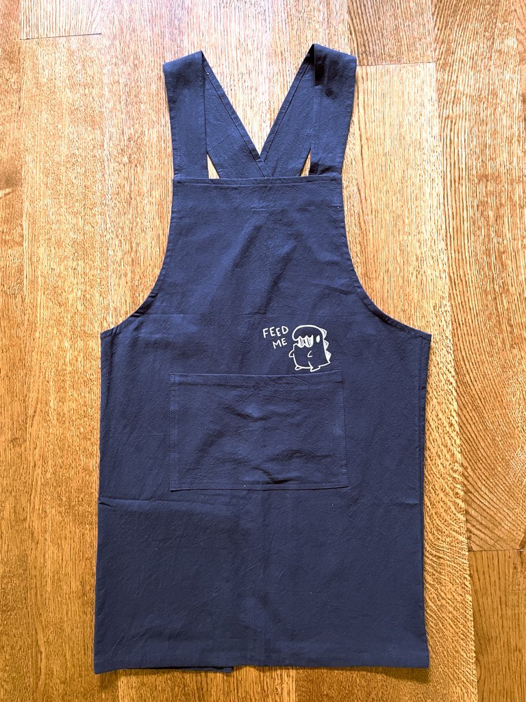 Feed Me Dino Cafe Linen Apron - Sakuradragon