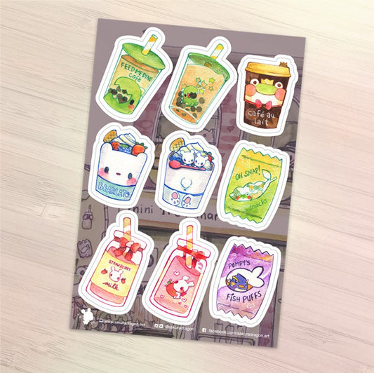Foodie Friends Sticker Sheet - Sakuradragon