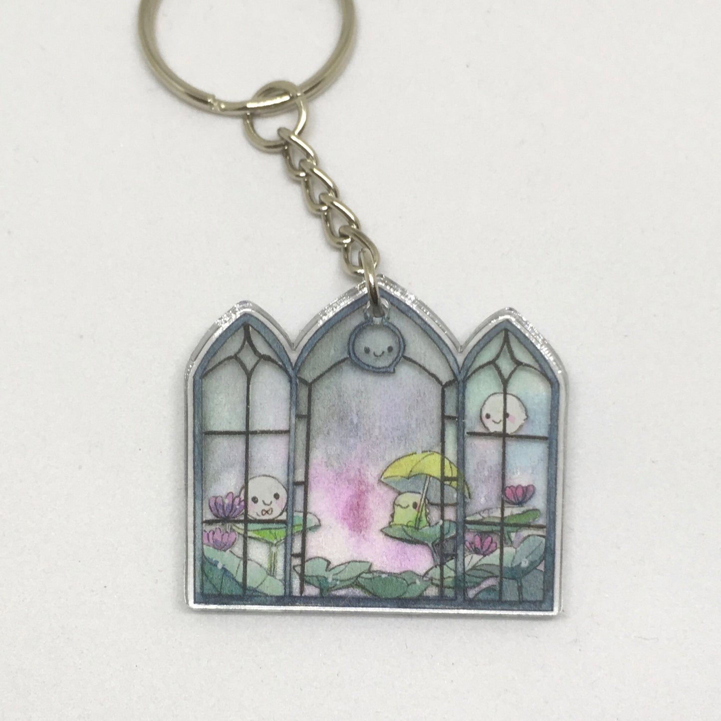 Ghostea Rainy Day Window Keychain - Sakuradragon