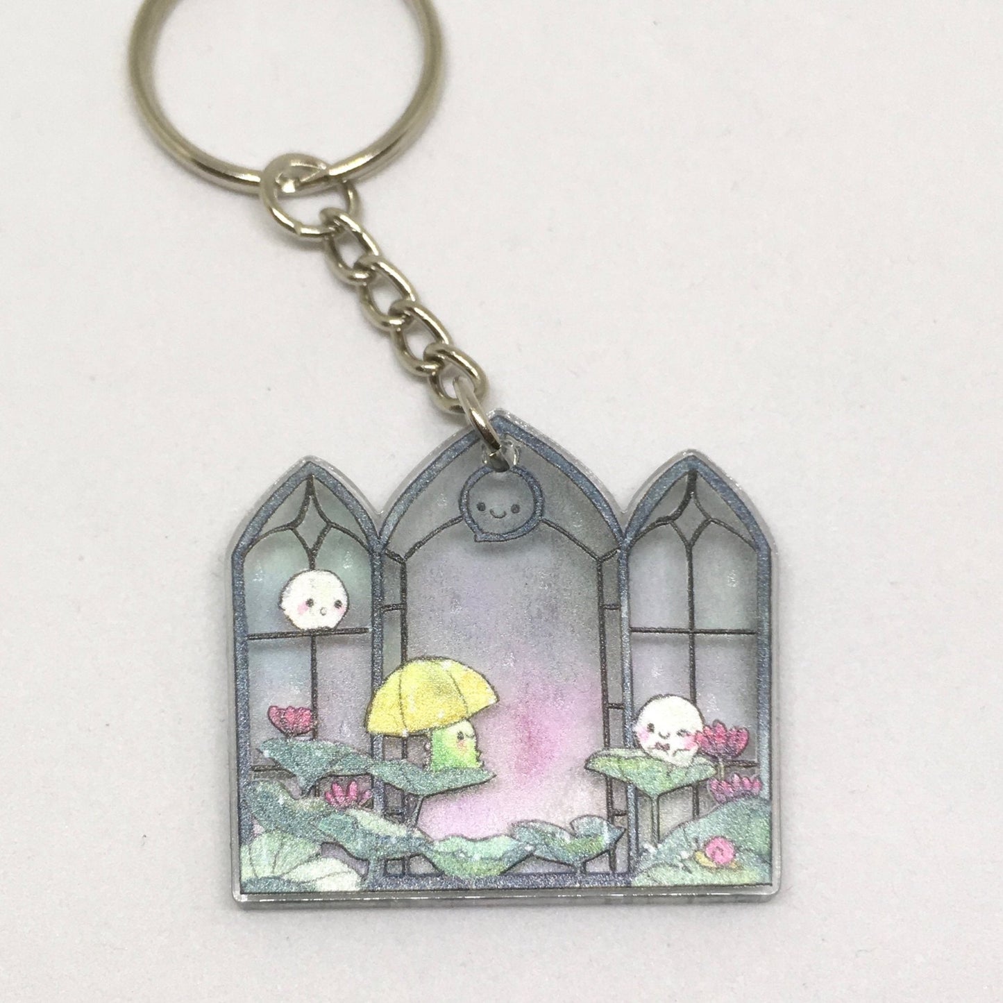 Ghostea Rainy Day Window Keychain - Sakuradragon