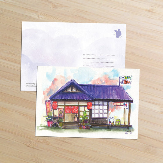 Mochi Shop Postcard - Sakuradragon
