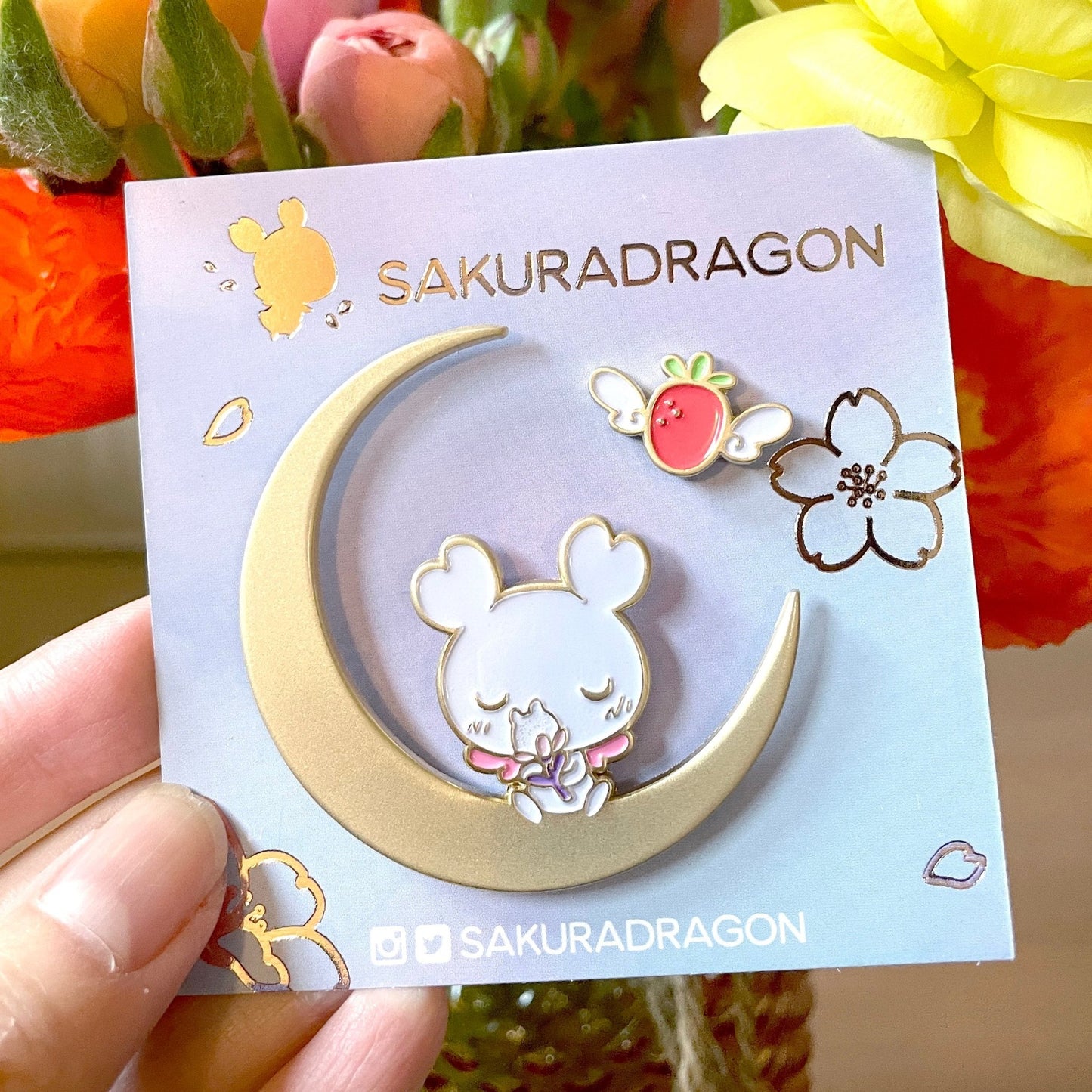 Moon Watcher Pin Set - Sakuradragon