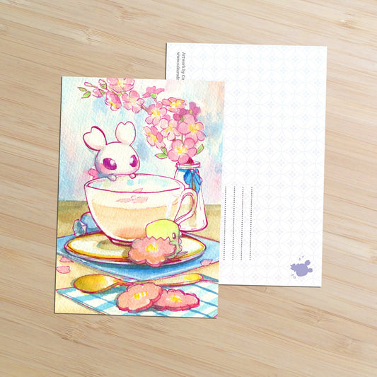 Spring Tea Postcard - Sakuradragon