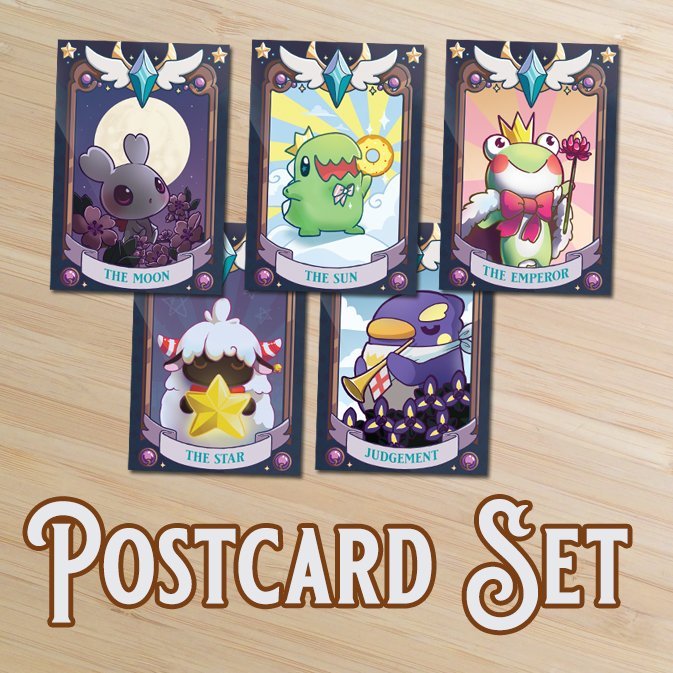 Tarot Cards Postcard Set - Sakuradragon