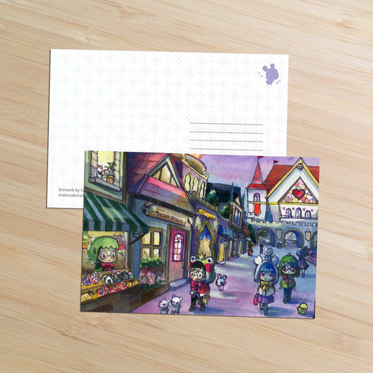 Tiny RPG Street Postcard - Sakuradragon