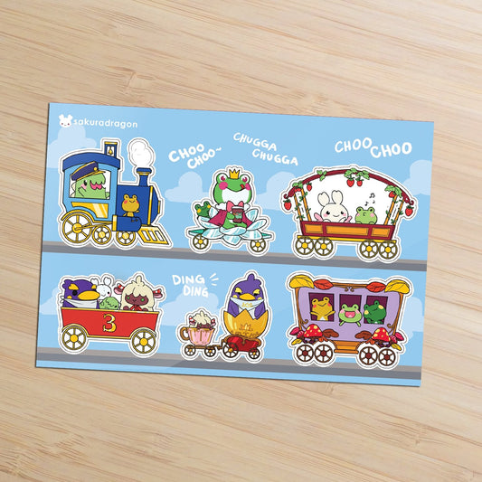Tiny RPG Train Sticker Sheet - Sakuradragon