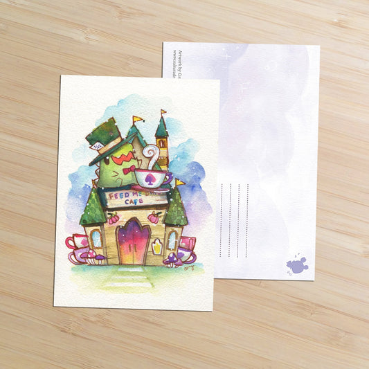 Wonderland Cafe Postcard - Sakuradragon