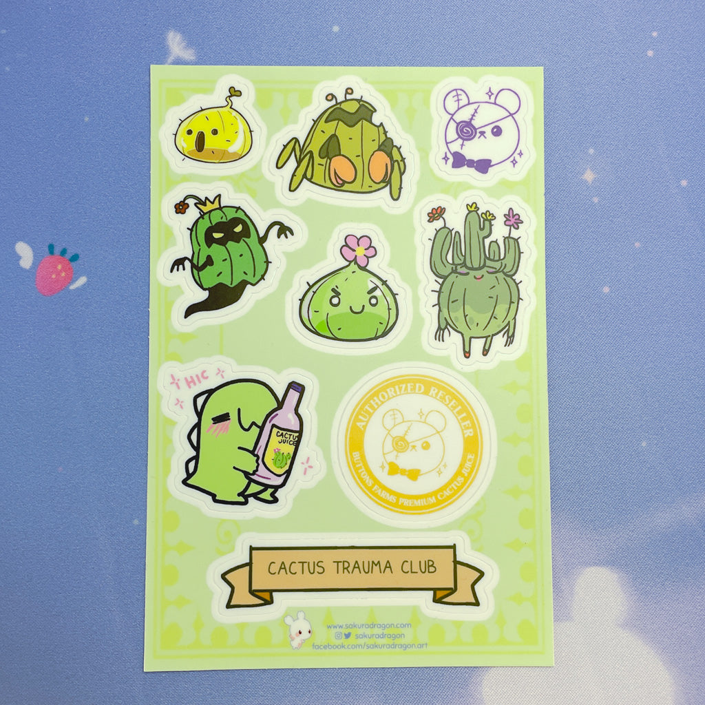 Cactus Trama Vinyl Sticker Sheet
