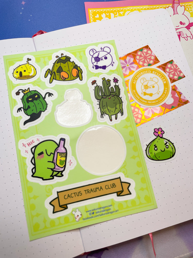 Cactus Trama Vinyl Sticker Sheet