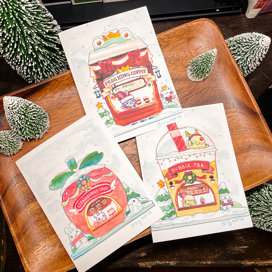 Winter Market Greeting Cards