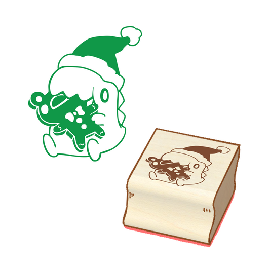 Omnom Gingerbread Wooden Stamp