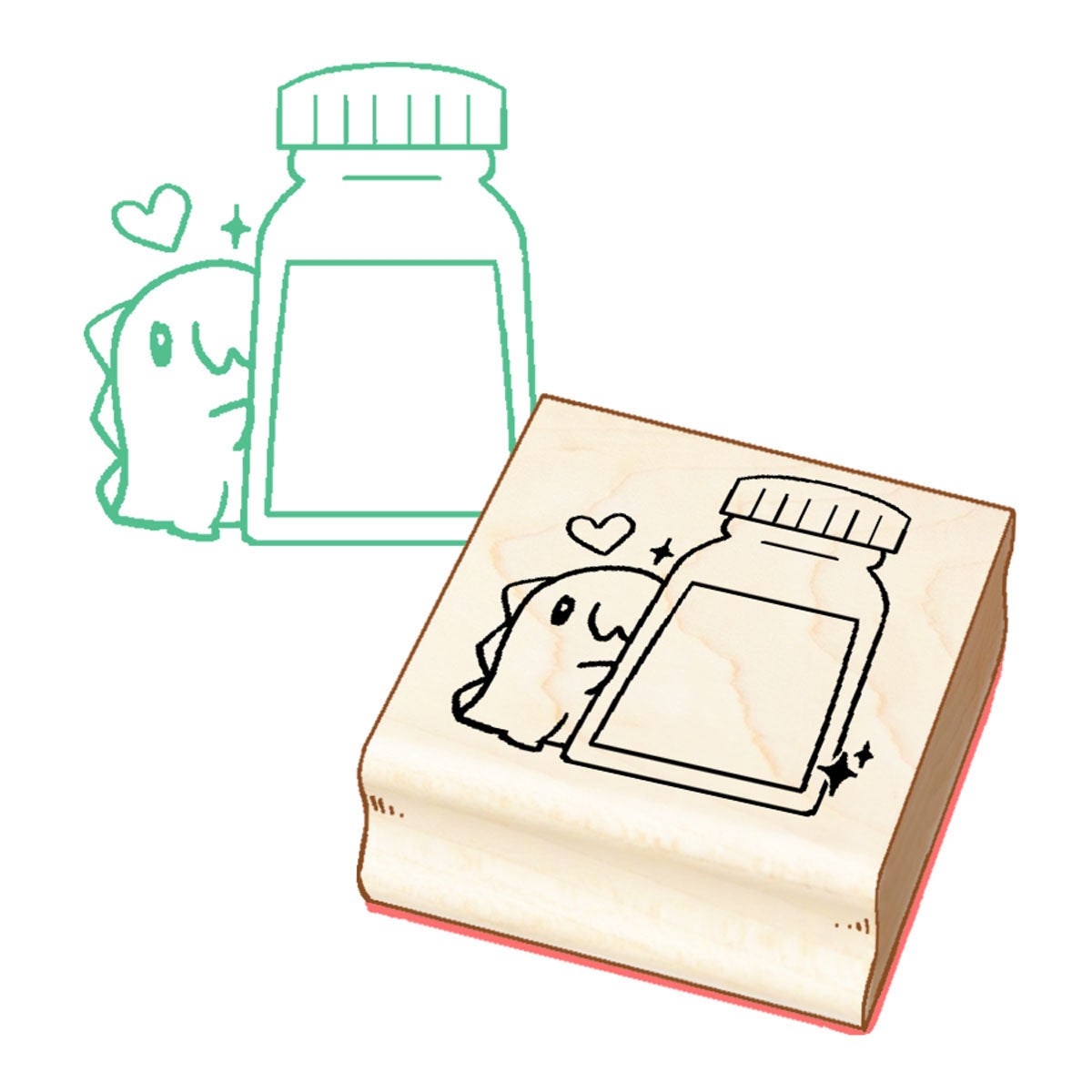 An Itty Bitty Bottle Wooden Stamp