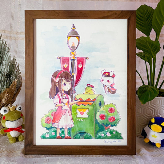 Feed Me Mailbox - Original Watercolor Painting
