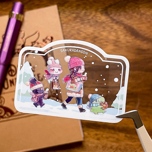 Holiday Shoppers Clear Sticker