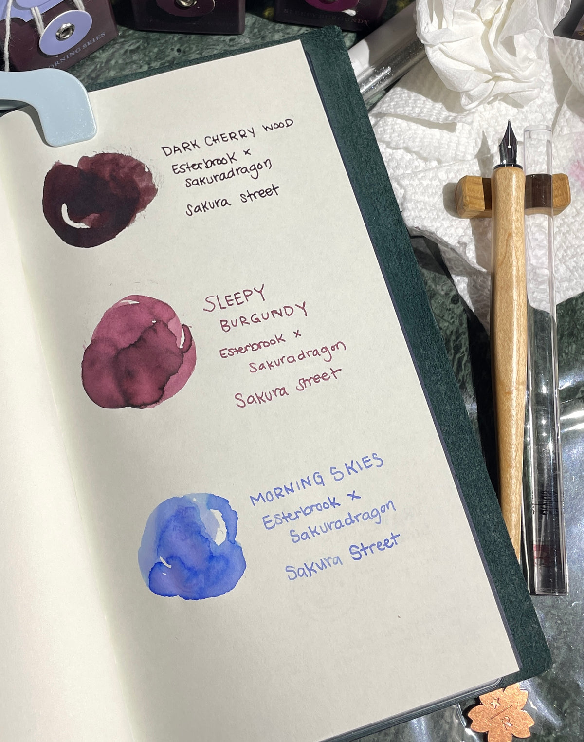 Esterbrook x Sakuradragon Sakura Street Ink - Dark Cherry Wood