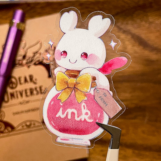 Little Ink Bottle Clear Sticker