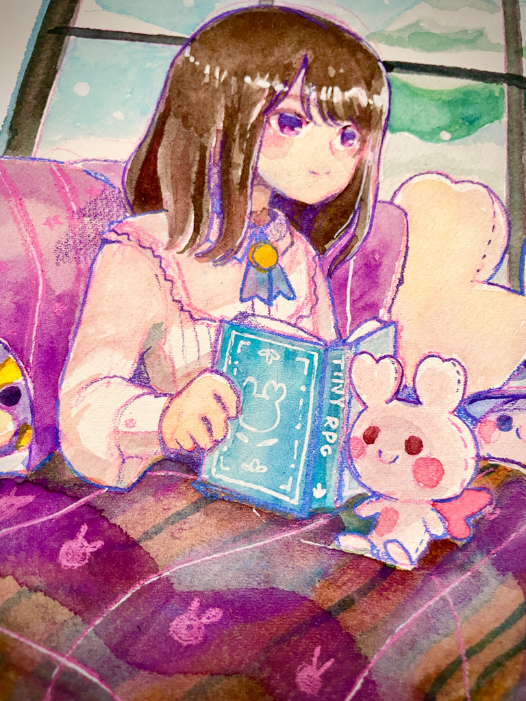 Reading Nook - Original Watercolor Painting