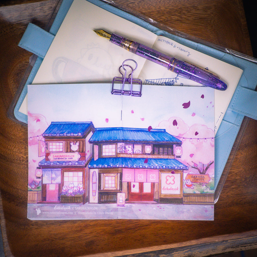 Sakura Street A6 Notebook - Shopfronts