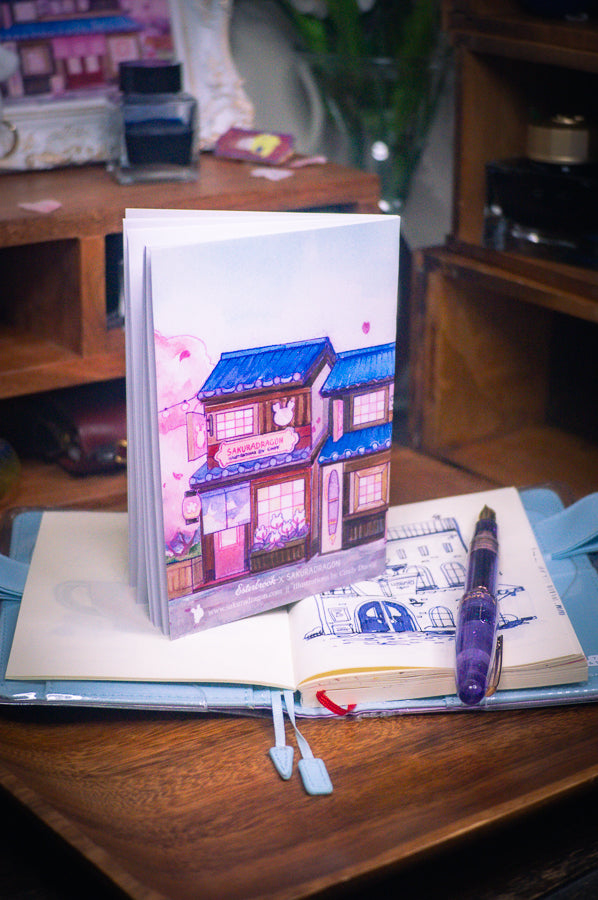 Sakura Street A6 Notebook - Shopfronts