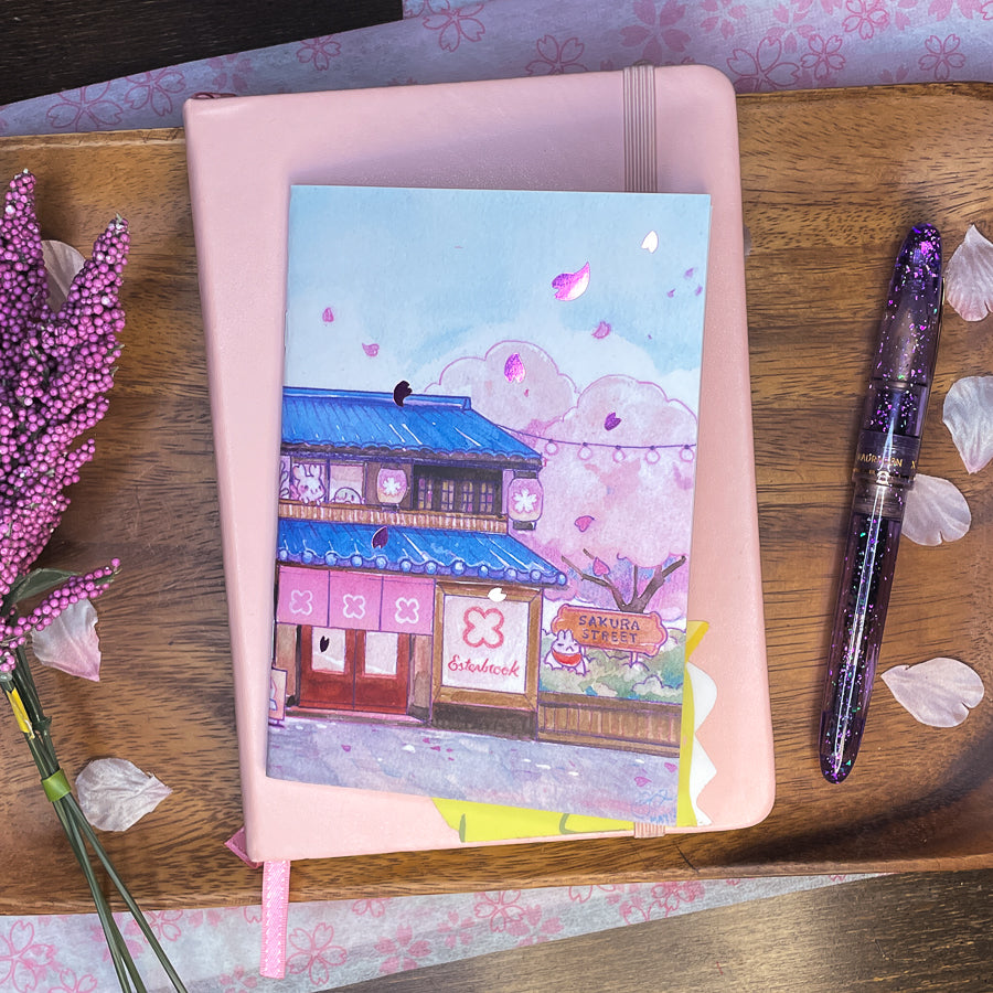 Sakura Street A6 Notebook - Shopfronts