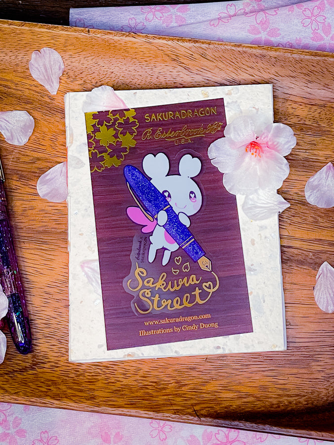 Sakura Street Fountain Pen Clear Sticker