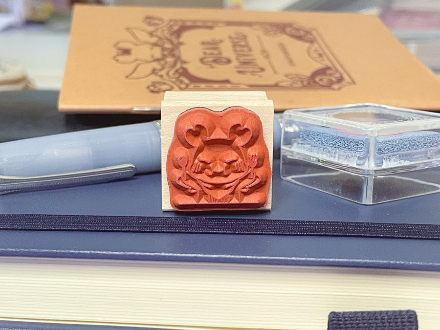 Snack Time (Sakura) Wooden Rubber Stamp