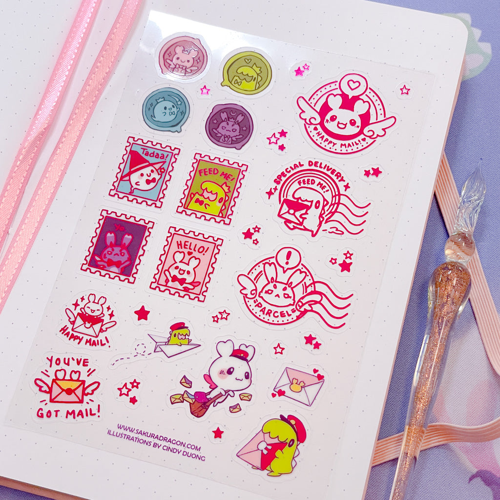 Tiny RPG Mail Clear Sticker Sheet