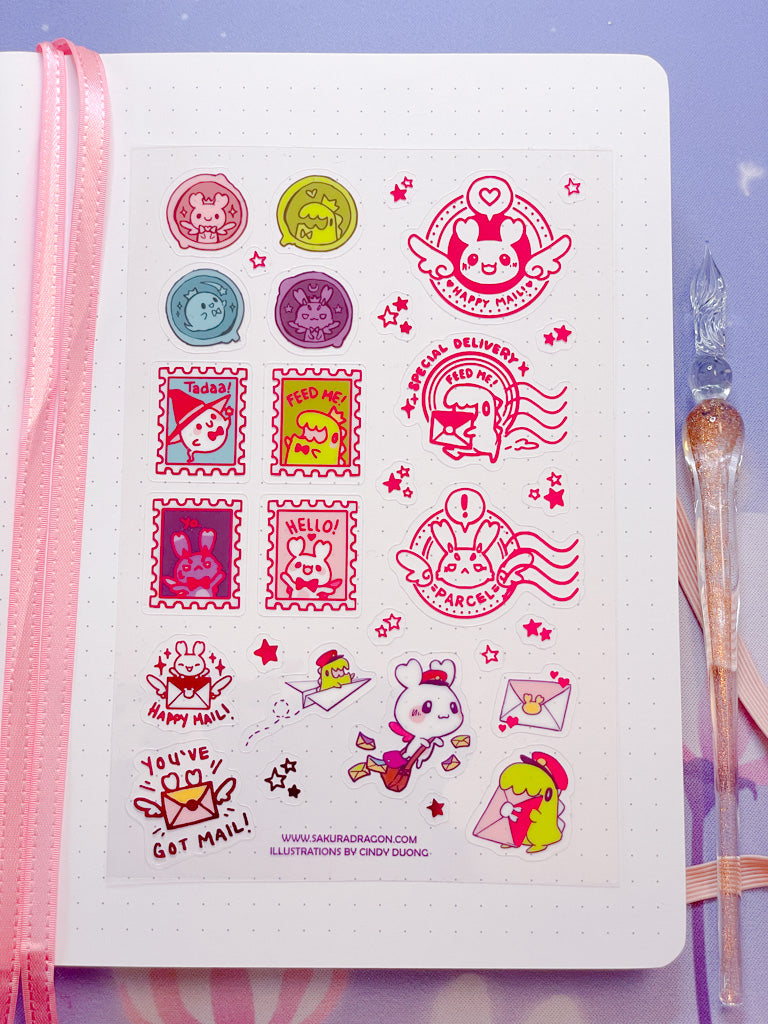 Tiny RPG Mail Clear Sticker Sheet