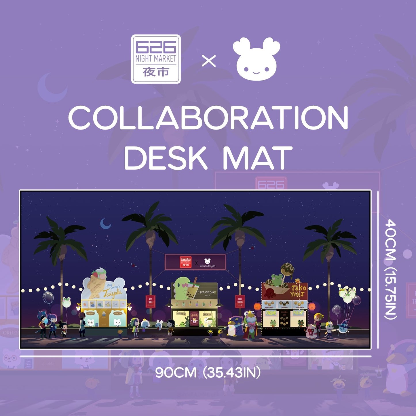 626 Night Market x Sakuradragon Collab Desk Mat - Sakuradragon