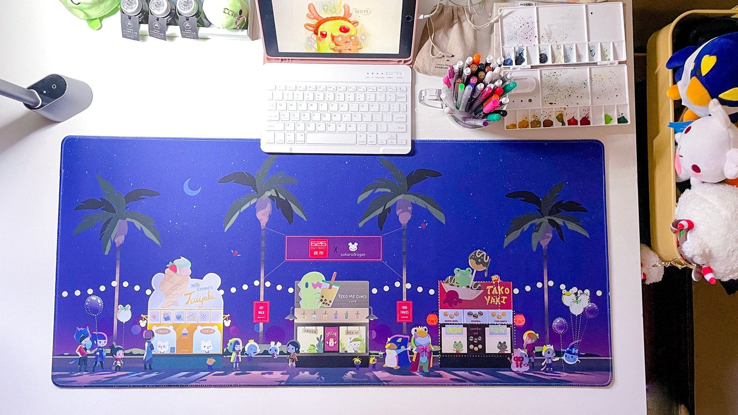 626 Night Market x Sakuradragon Collab Desk Mat - Sakuradragon