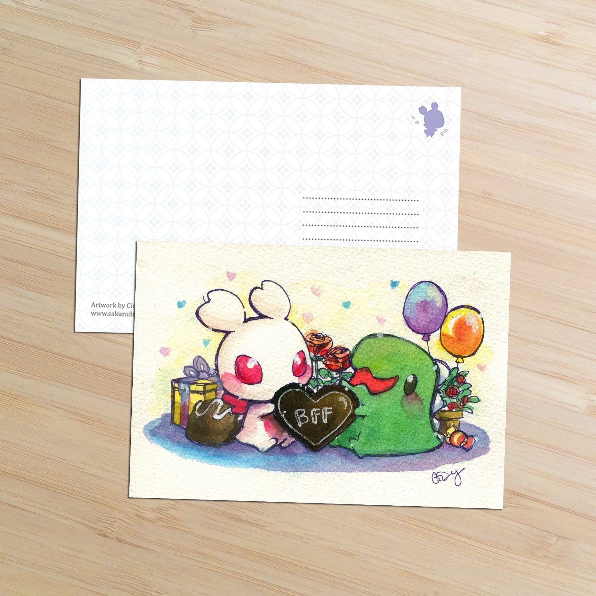 BFF Choco Postcard - Sakuradragon