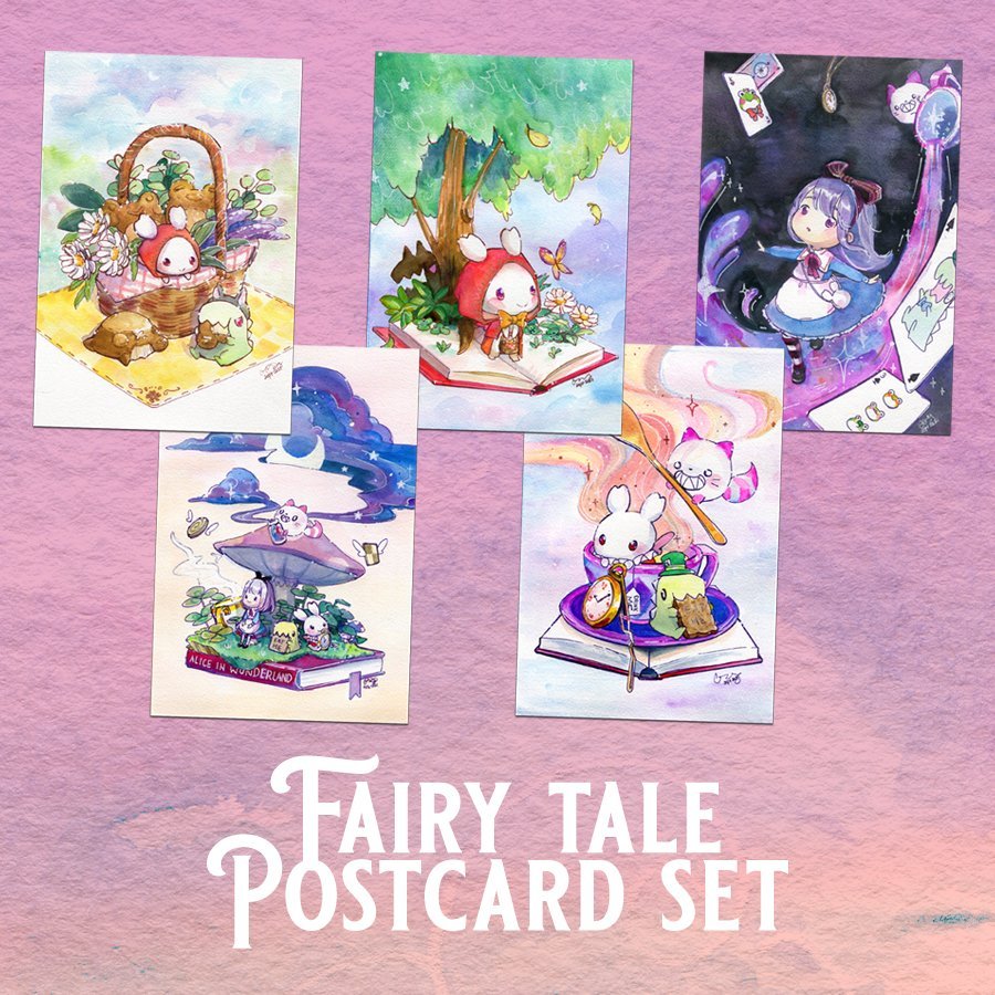 Fairy Tale Postcard Set - Sakuradragon