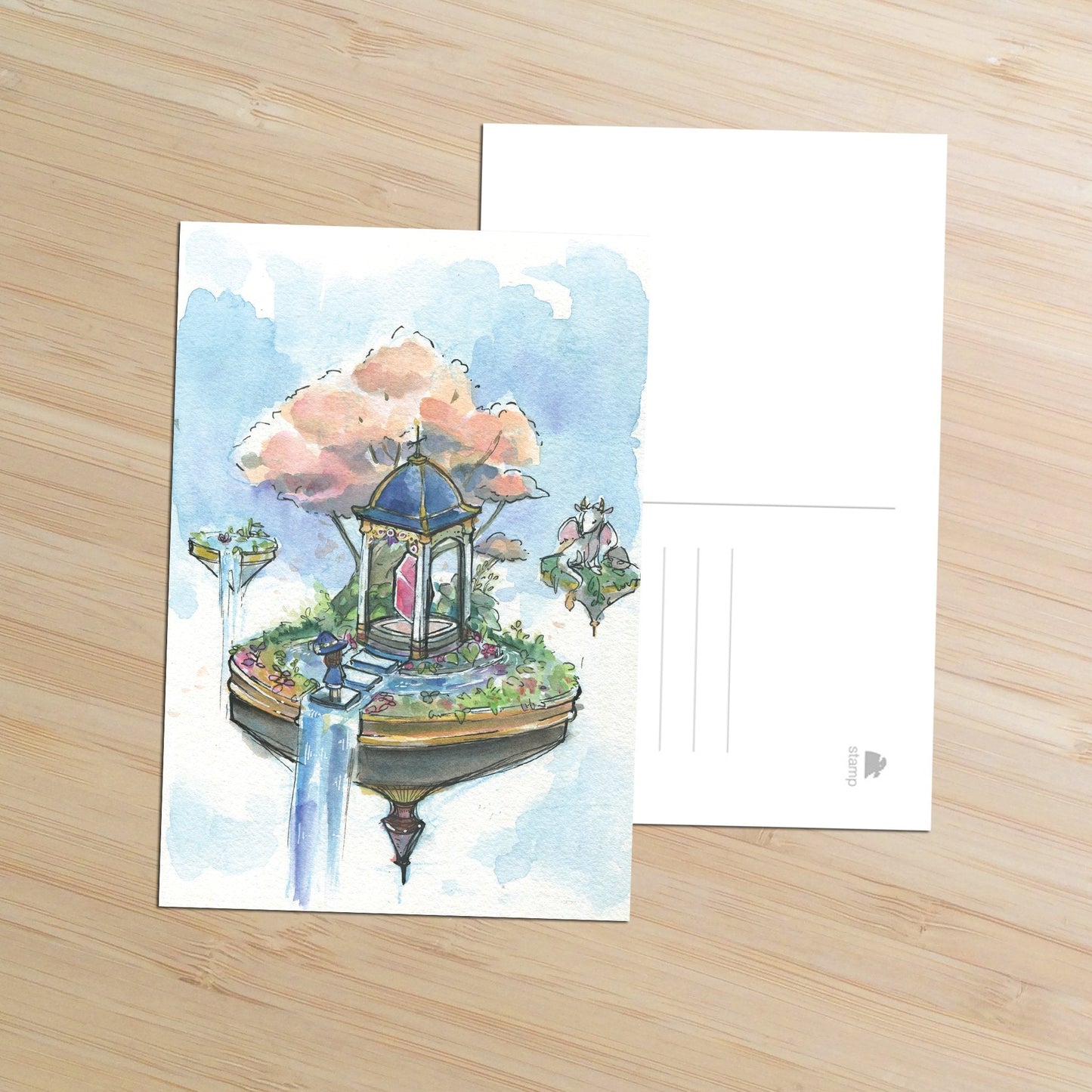 Floating Ruins Postcard - Sakuradragon