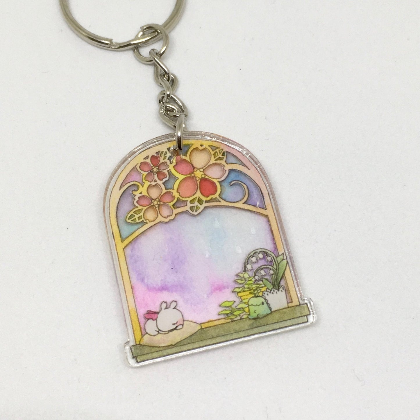 Sakuradragon Rainy Day Window Keychain - Sakuradragon