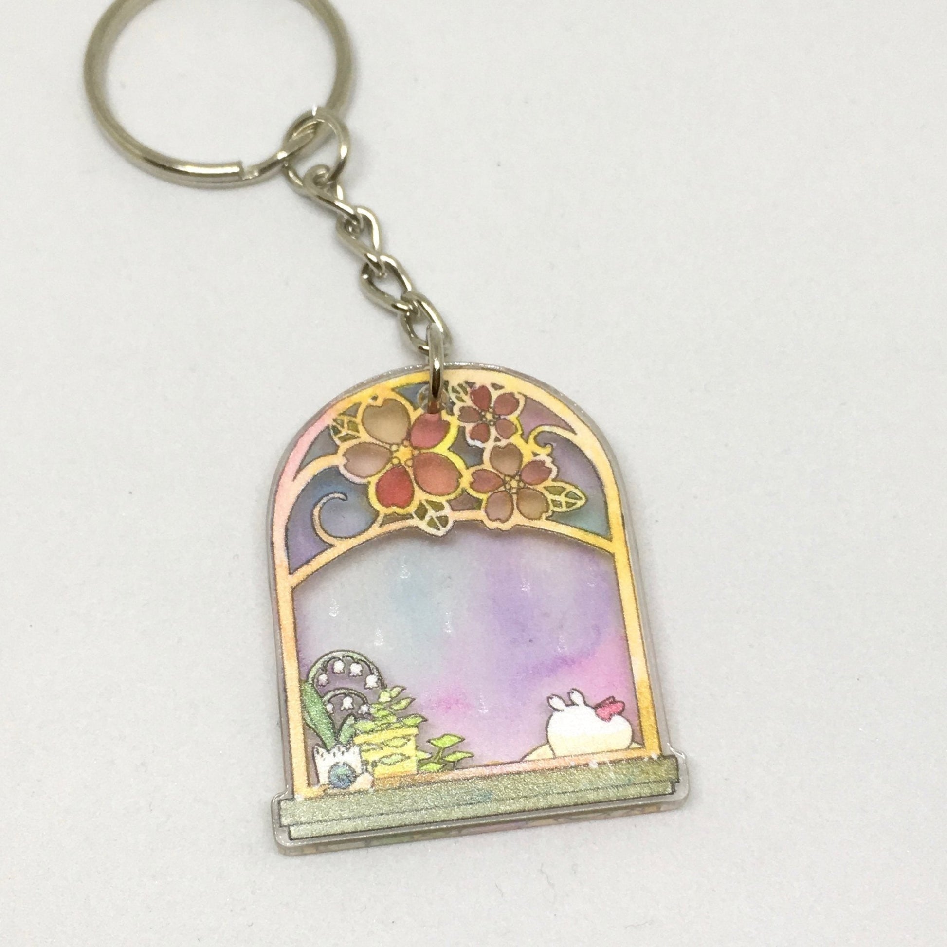 Sakuradragon Rainy Day Window Keychain - Sakuradragon