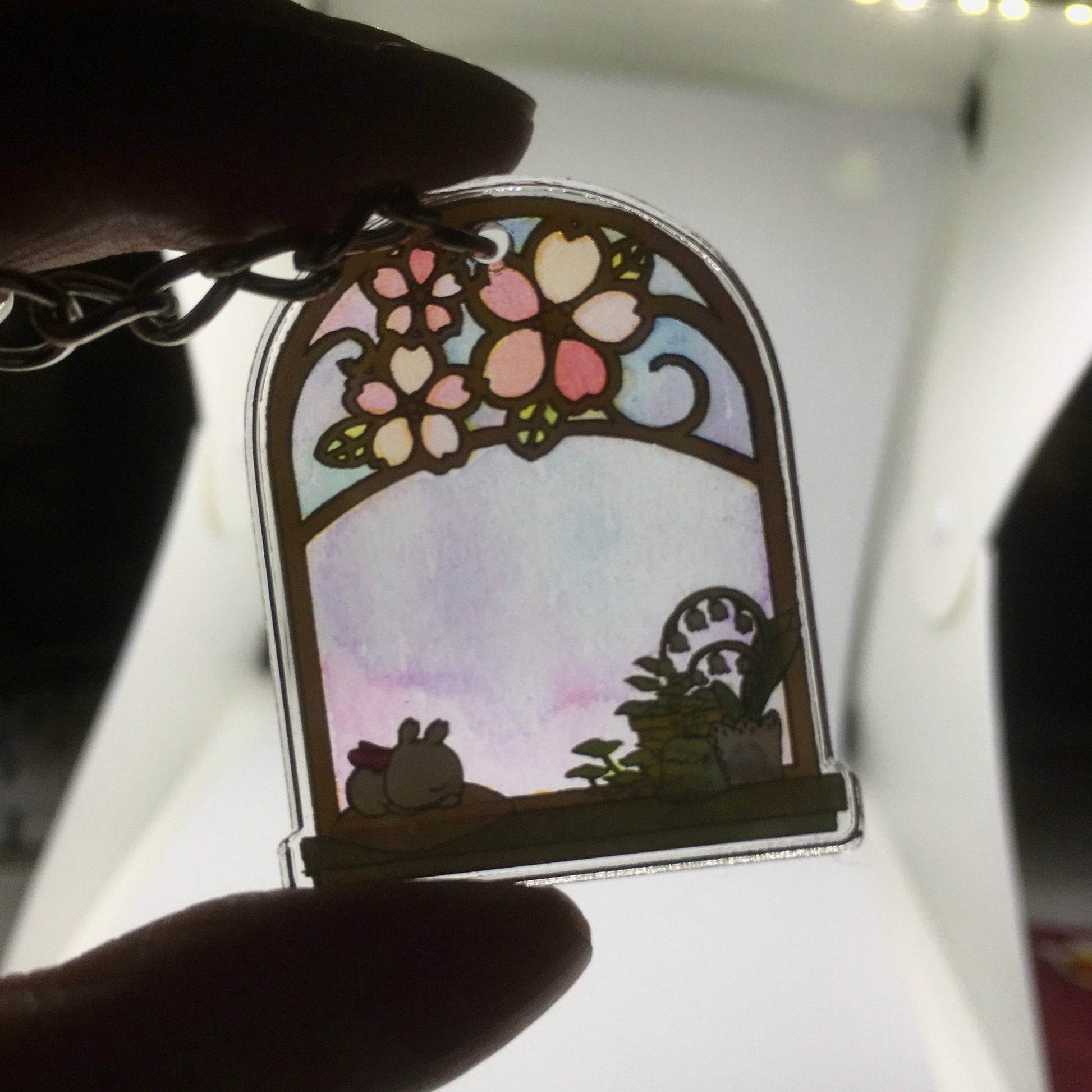 Sakuradragon Rainy Day Window Keychain - Sakuradragon