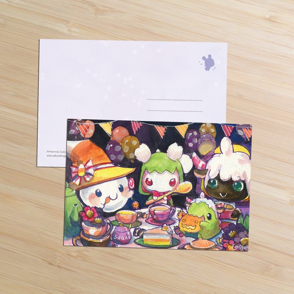 Spooky Party Night Postcard - Sakuradragon
