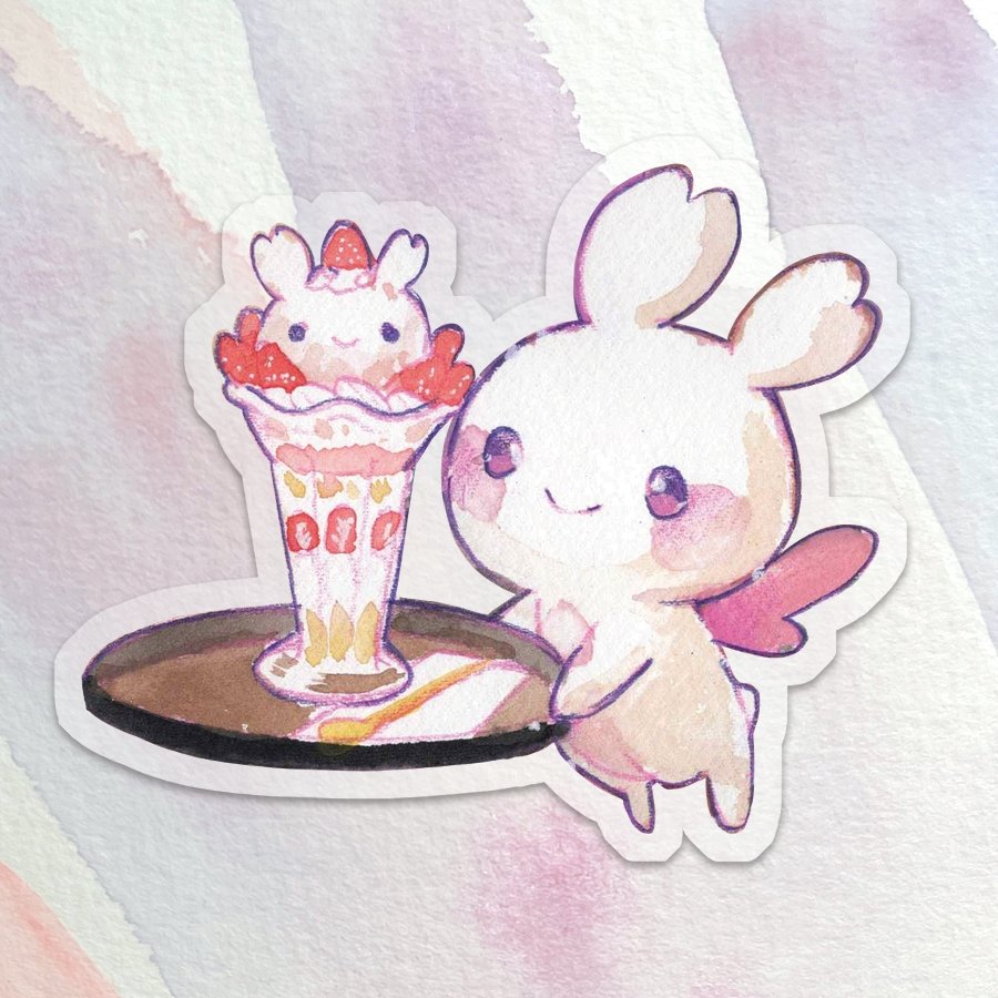 Parfait Sticker Strawberry Parfait Vinyl Sticker – Sakuradragon