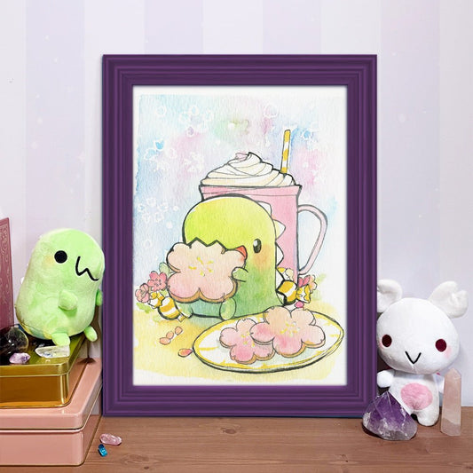 Tea Time w/ Feed Me Dino Print - Sakuradragon